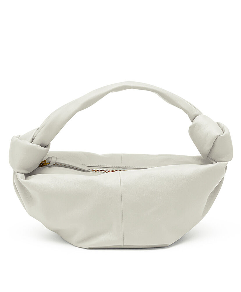 Bottega Veneta Mini Top Handle Bag In Nappa Leather Cream